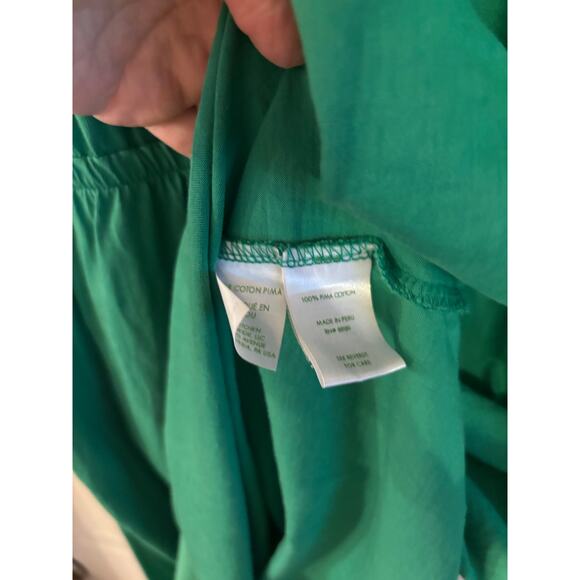Lilly Pulitzer Beckett Shirt Dress Solid Kelly Green Henley 3/4 Sleeve Medium - Picture 8 of 8